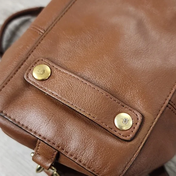 COACH Ashley Madison English Tan Convertible Leather Satchel - Picture 9 of 14